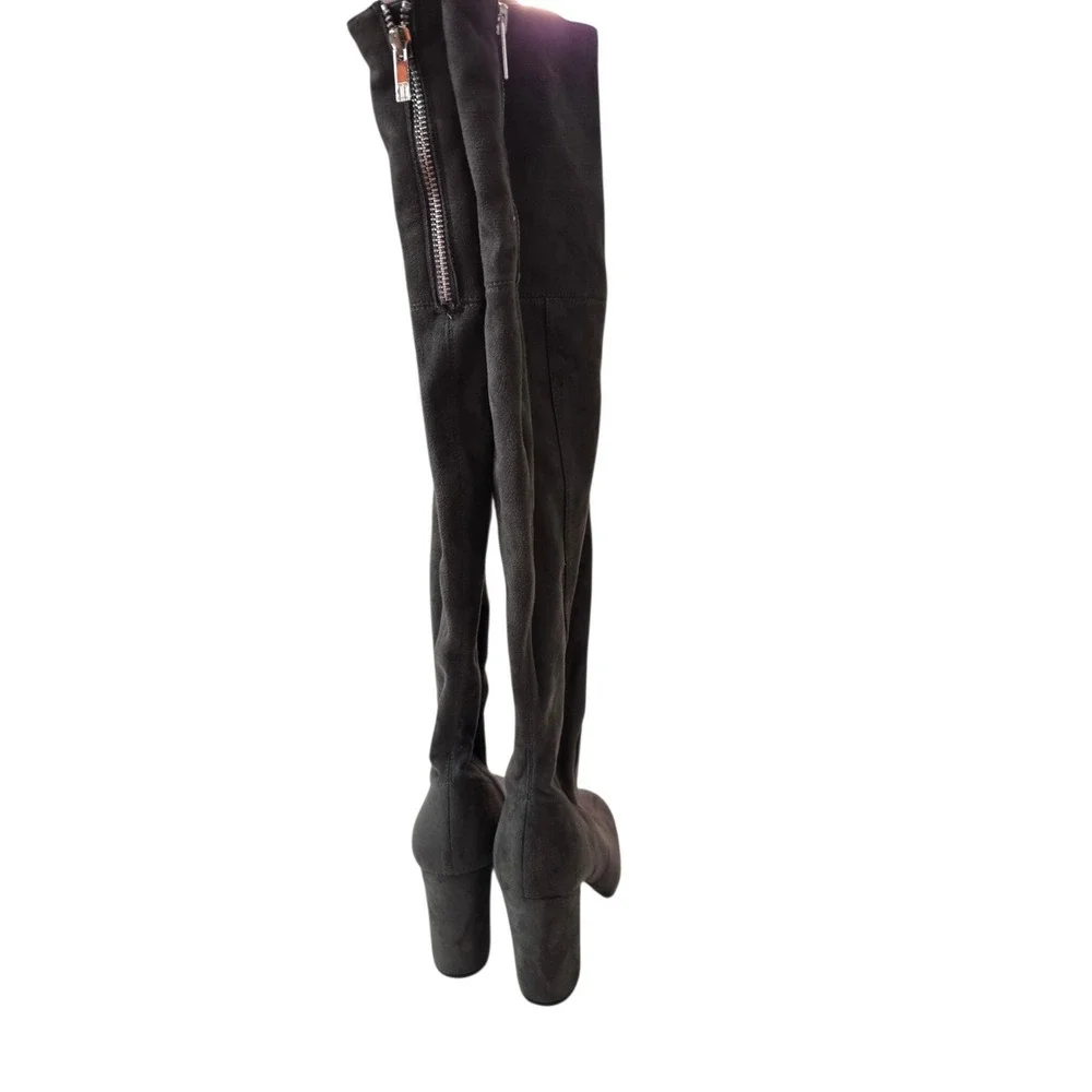 Ivanka Trump Over-The-Knee‎ Suede Boots - Brown, Size 7.5M